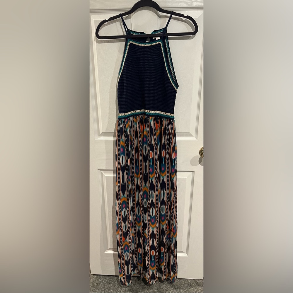 Xhilaration Crochet Top Aztech Maxi Dress